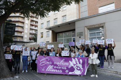 Una mobilització a favor del dret de l’avortament a Lleida.