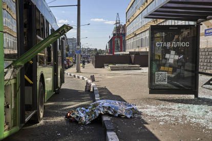 Víctima ucraïnesa d’un recent atac rus al nord-oest del país.