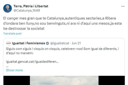 La publicació objecte de polèmica davant un vídeo de la Generalitat.