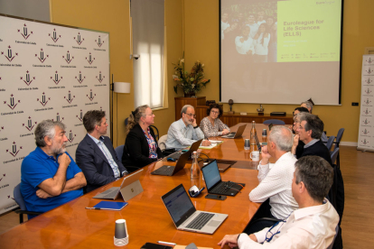 Reunió de treball de la UdL amb la universitat de Wageningen.