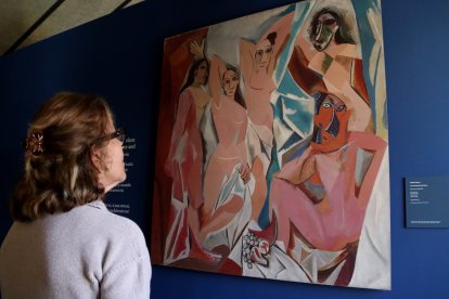 Una de les reproduccions de Picasso que es poden veure al centre de Gósol dedicat al pintor.