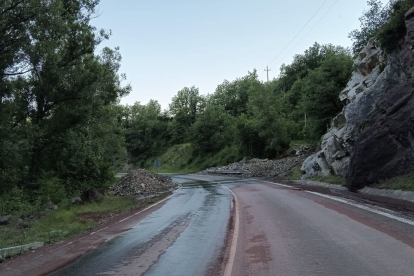 La carretera L-500, que va quedar tallada a Castilló de Tor, va ser sanejada i ja és transitable.