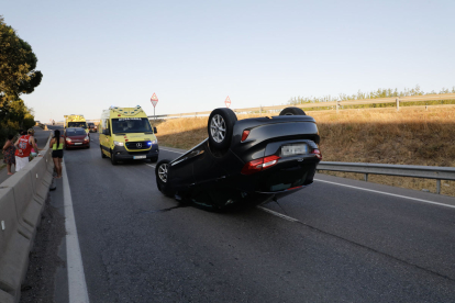 El segon accident va ocórrer a la sortida de Lleida per l’N-II.