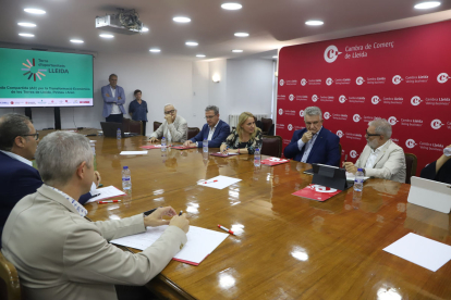 Reunió d’ahir a la Cambra amb les diferents autoritats que formen el G10.