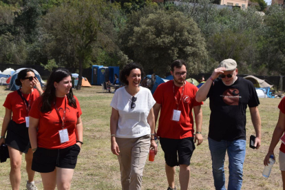 Rovira va visitar ahir el festival de l’Acampada Jove i es va reunir amb les joventuts d’Esquerra.