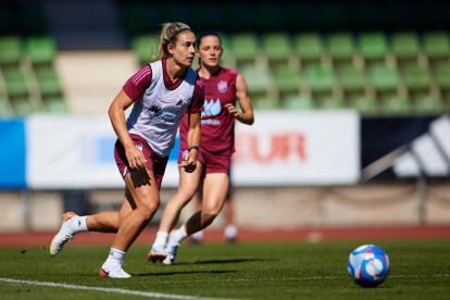 Alèxia Putellas, ahir en l’entrenament.