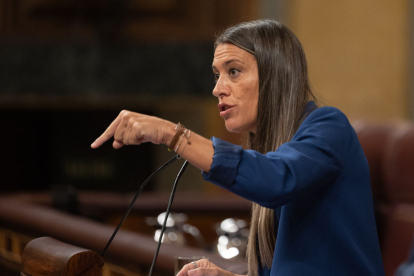 La portaveu de Junts al Congrés, Míriam Nogueras, intervé durant la sessió.