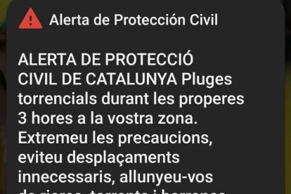 L'alerta de Protecció Civil a les Terres de l'Ebre aquest dijous.