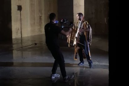 Enregistrament del clip de Didacellist al Dipòsit de l’Aigua.