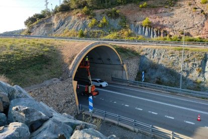 Treballs de manteniment preventiu al túnel de l'N-420