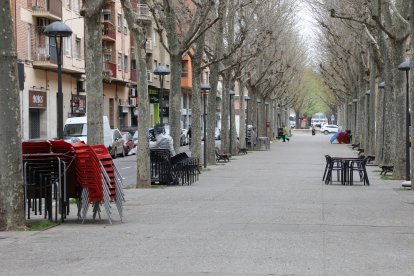 Un tramo de la calle Doctora Castells de Lleida.