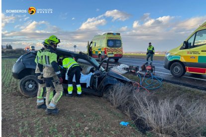 Dos ferits greus en un sinistre al Baix Cinca