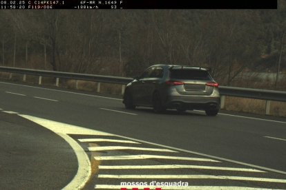 El turisme que va ser 'caçat' a 188 km/h a Peramola, en un tram limitat a 90.