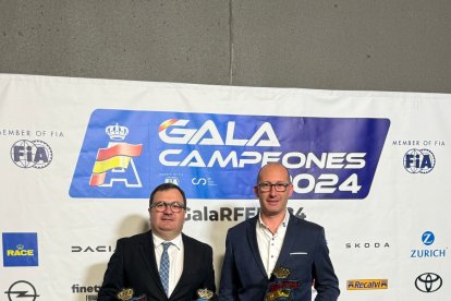 Nacho Paz i Jesús Jiménez, a la gala en què van rebre el premi de campions d’Espanya.