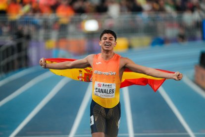 El gironí Elvin Josué Canales, guanyador de la medalla de bronze en 800 metres. - EUROPA PRESS