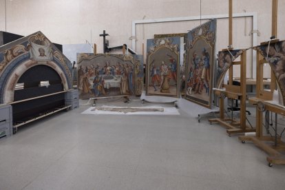 El conjunt de teles de l’església de Santa Maria de Ribera de Cardós. - CRBMC