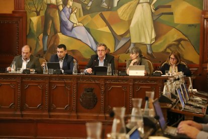 Un moment del ple de la Diputació celebrat ahir. - MAGDALENA ALTISENT