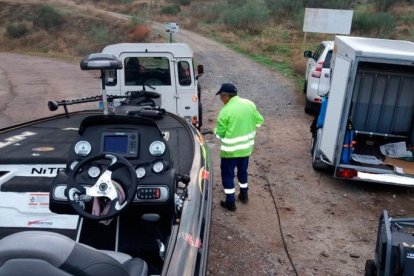 Els responsables d’alguns embassaments han optat per les estacions de desinfecció mòbils. - CONFEDERACIÓN HIDROGRÁFICA DEL TAJO