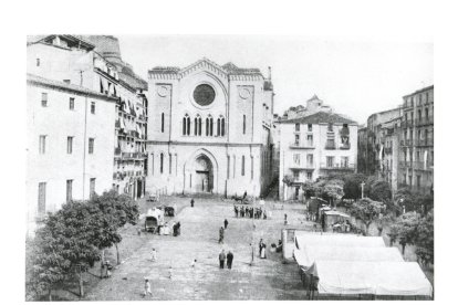 Imatge de la plaça Sant Joan de Lleida l’any 1930.