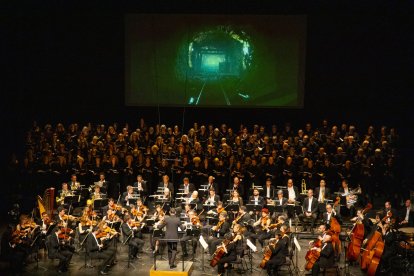 Un momento de ‘Òpera a les venes’ el domingo en La Llotja.