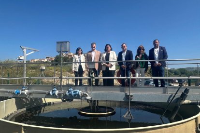 El director de l’ACA i altres autoritats ahir a Cubells. - ACA