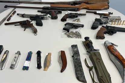 Les armes intervingudes pels Mossos d'Esquadra.