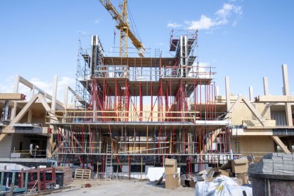 Les obres del nou edifici per a les oficines de l’empresa. - INGRID BOSCH
