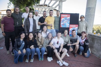 Els membres del Carnaval de Secà ahir durant la presentació. - C.MARSIÑACH
