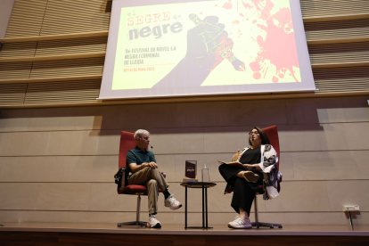 Homenatge a Boris Vian- El festival El Segre de Negre va arrancar amb un homenatge al francès Boris Vian (1920-1959), un singular espectacle literariomusical amb Lluís-Anton Baulenas i Pau Mainé. - AMADO FORROLLA