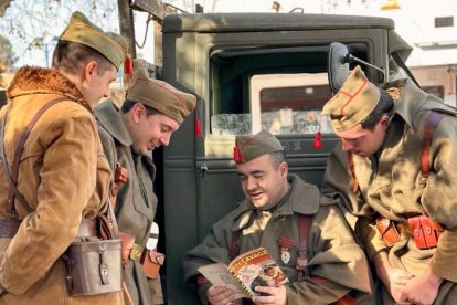 Foto d’arxiu dels soldats que participen en la recreació. - AJUNTAMENT DE SORIGUERA