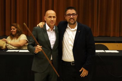 Jordi Castany va assumir ahir l’alcaldia d’Alcarràs després de prendre el relleu de Gerard Companys. - I. GÓMEZ