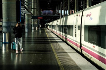 Un tren en la estación de Atocha, en Madrid.