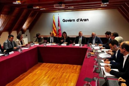 Imatge d’arxiu de l’última comissió bilateral, el gener passat. - GOVERN