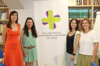 Representants d’Alpacc i del Coill, ahir a Lleida. - ALPACC LLEVADORES