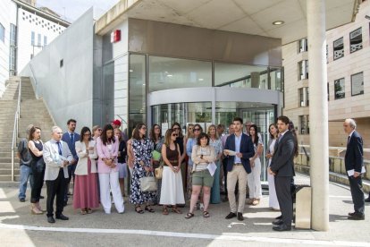 Concentració de jutges i fiscals als jutjats de Lleida. - ÀLEX SAMPER