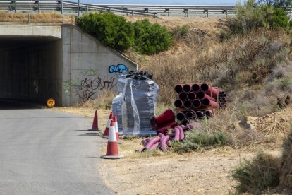 Les obres es porten a terme al camí que uneix els Mangraners amb la partida de Quatre Pilans. - GERARD HOYAS