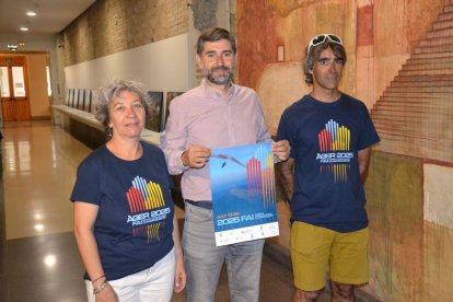 D’esquerra a dreta, Mireia Burgués, Òscar Martínez i Joel Mirón. - DIPUTACIÓ DE LLEIDA