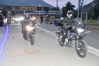 Una de les proves que van dur a terme els motoristes al Pont de Suert.; Array