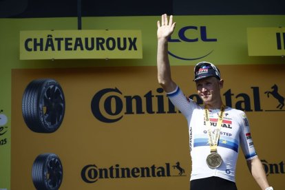 El belga Tim Merlier va celebrar ahir la seua segona victòria al Tour. - EFE