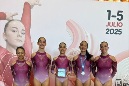 Gimnastes del Club Gimnàstic Lleida que van destacar en l’Estatal.