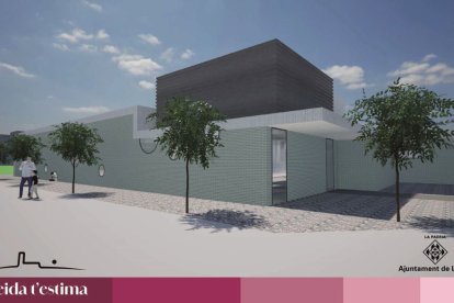Detall de la recreació d’una façana del futur edifici. - PAERIA
