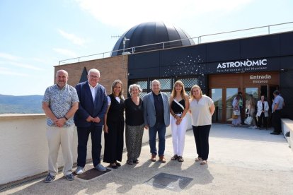 Imatge de la presentació ahir de l’homenatge a l’astrònoma Maria Assumpció Català i Poch. - AMADO FORROLLA
