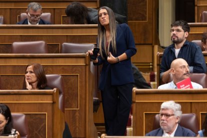 Míriam Nogueras durant la sessió plenària extraordinària celebrada ahir. - EUROPA PRESS