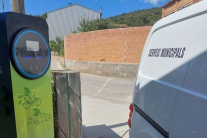 L’estació de càrrega s’ha instal·lat aquesta setmana. - A.A.