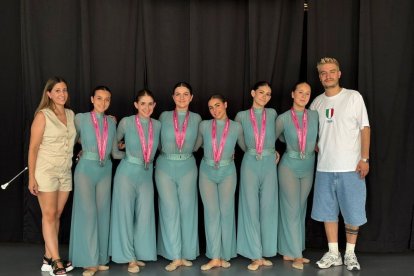 El Twirling Lleida rep a Torí la seua històrica medalla de plata