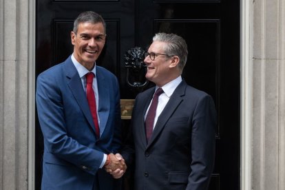 Pedro Sánchez i Keir Starmer a Downing Street. - EUROPA PRESS