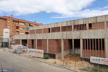 Les obres del nou CAP d’Almenar que es construeix al centre urbà. - AMADO FORROLLA