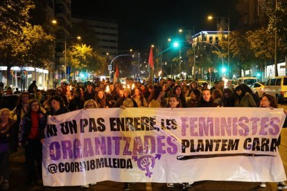 Imatge d’arxiu de la marxa del passat 25-N a Lleida. - AMADO FORROLLA