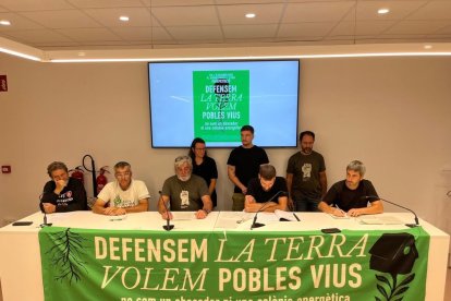 La presentació de la manifestació, ahir a Lleida. - M. CODINAS