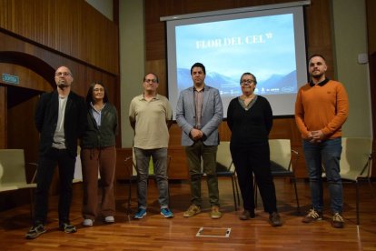 Els responsables van presentar ahir públicament el projecte del curt de ficció. - C.SANS